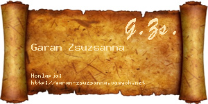 Garan Zsuzsanna névjegykártya